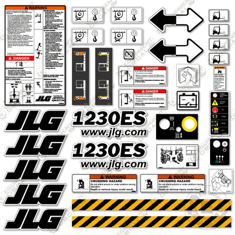 Fits JLG 1230ES Decal Kit Vertical Mast Lift
