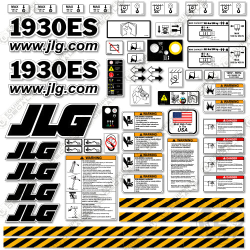 Fits JLG 1930ES Decal Kit Scissor Lift