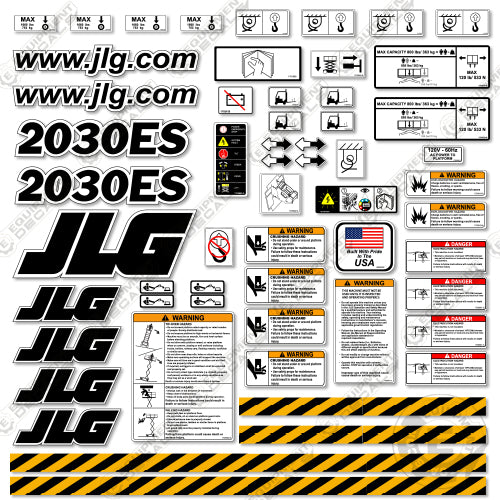 Fits JLG 2030ES Decal Kit Scissor Lift