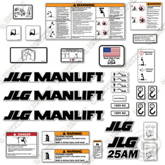 Fits JLG 25AM Decal Kit Vertical Mast Lift
