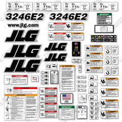 Fits JLG 3246E2 Decal Kit Scissor Lift
