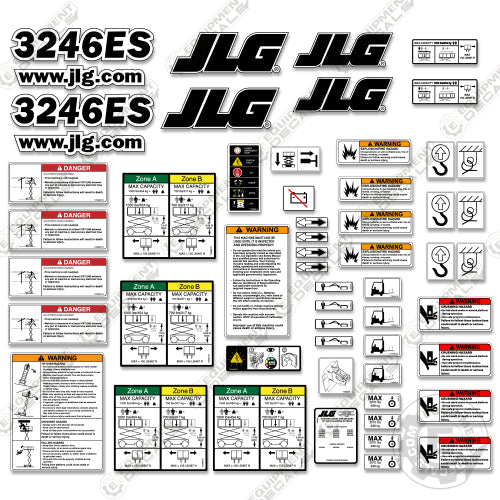Fits JLG 3246ES Decal Kit Scissor Lift