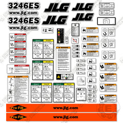 Fits JLG 3246ES Decal Kit Scissor Lift (Pro-Fit)