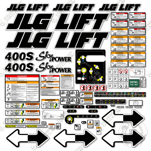 Fits JLG 400S Decal Kit Boom Lift (2014)