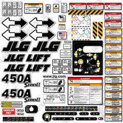 Fits JLG 450A Decal Kit SERIES II Boom Lift - GASOLINE