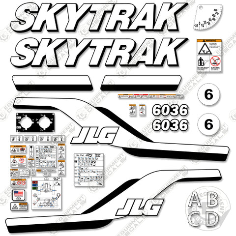 Fits JLG 6036 Decal Kit Telehandler Skytrak