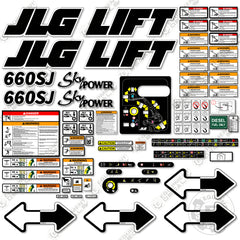 Fits JLG 660SJ Decal Kit Boom Lift