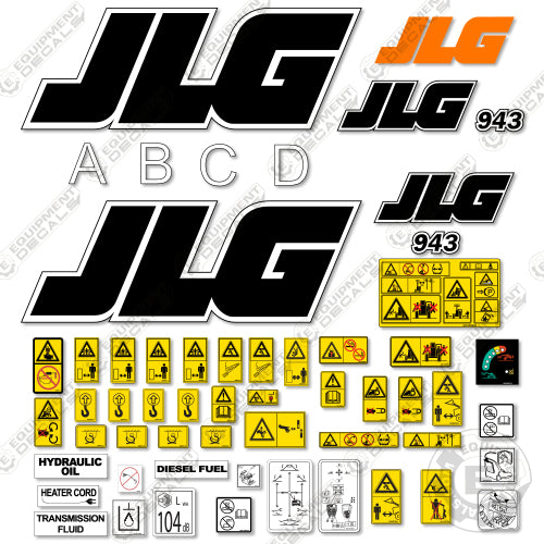 Fits JLG 8042 Decal Kit Telehandler - FULL Warning Sticker Set with Logos | UK Fits JLG 8042 Decal Kit Telehandler - FULL Warning Sticker Set with Logos | UK