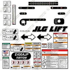 Fits JLG E400AJP Decal Kit Electric Boom Lift (Narrow)