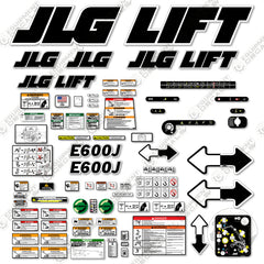Fits JLG E600J Decal Kit Electric Boom Lift
