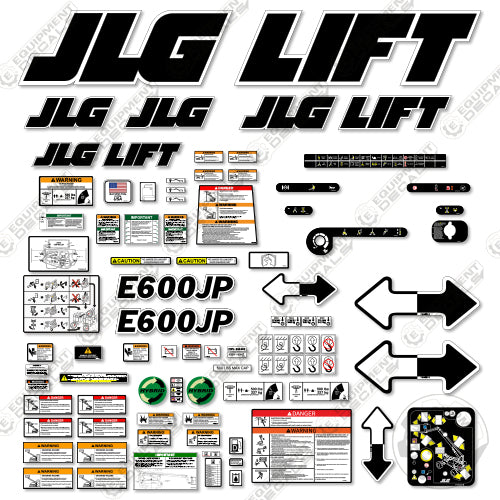 Fits JLG E600JP Decal Kit Electric Boom Lift