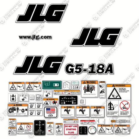 Fits JLG G5-18A Decal Kit Telehandler