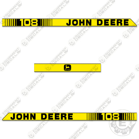 Fits John Deere 108 Decal Kit Riding Mower