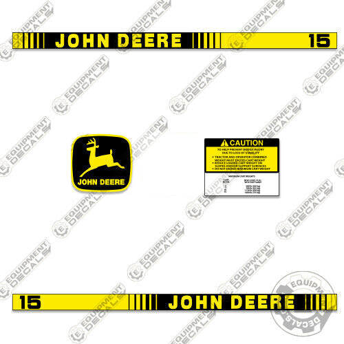 Fits John Deere 15 Decal Kit Lawn Cart Equipment Decals