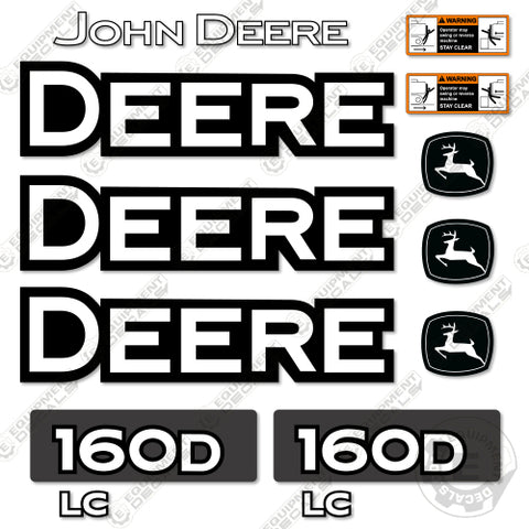 Fits John Deere 160D Decal Kit Excavator (CUSTOM)