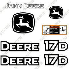 Fits Deere 17D Mini Excavator Decal Kit