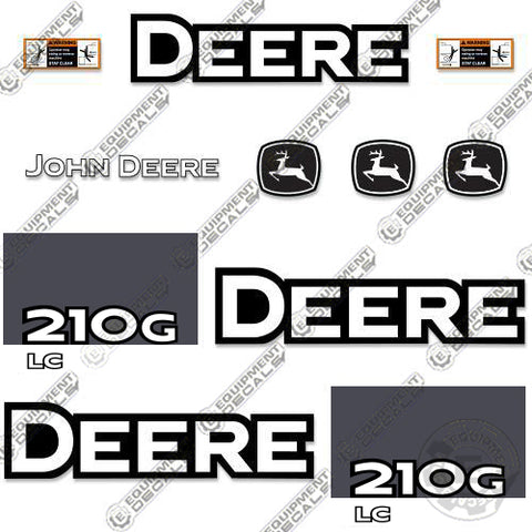 Fits John Deere 210 G LC Excavator Decal Kit