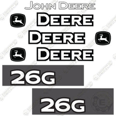 Fits John Deere 26G Excavator Decal Kit
