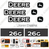 Image of Fits John Deere 26G Excavator Decal Kit