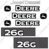 Image of Fits John Deere 26G Excavator Decal Kit
