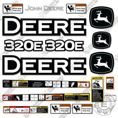 Fits John Deere 320E Decal Kit Skid Steer - Warning Stickers