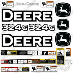 Fits John Deere 324G Decal Kit Skid Steer - With Warning Decals