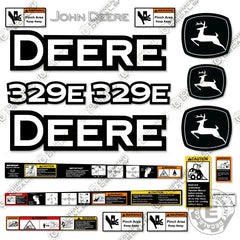 Fits John Deere 329 E Skid Steer Decals - Warning Decal Kit