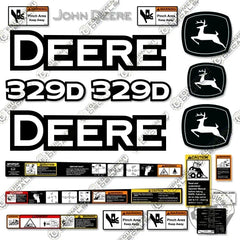 Fits John Deere 329D Decal Kit Skid Steer (With Warnings)