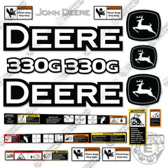 Fits John Deere 330G Decal Kit Skid Steer Loader - Warning Stickers