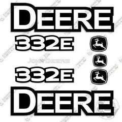 Fits John Deere 332 E Skid Steer Equipment Decals