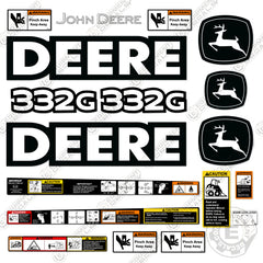 Fits John Deere 332 G Skid Steer Loader Decals - Warning Decal Kit