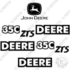 Fits John Deere 35C ZTS Decal Kit Mini Excavator