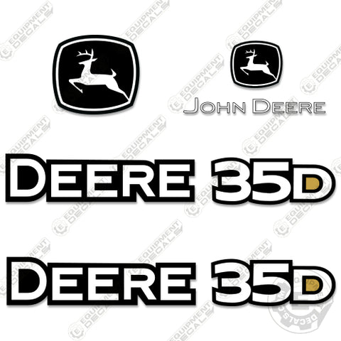 Fits John Deere 35D Decal Kit Excavator