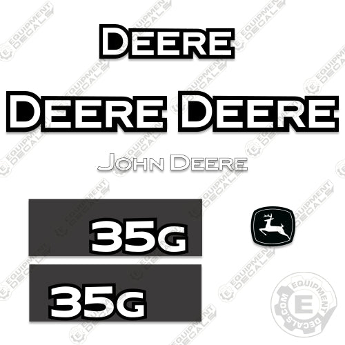 Fits John Deere 35G Decal Kit Excavator