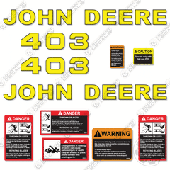 Fits John Deere 403 Decal Kit Rotary Cutter