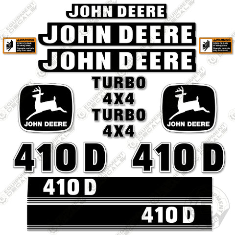 Fits John Deere 410D Decal Kit Backhoe Loader