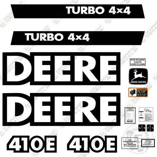 Fits Deere 410E Decal Kit Backhoe