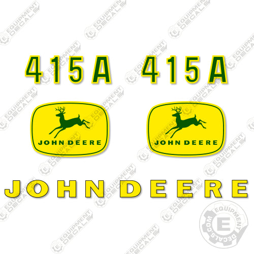 Fits John Deere 415A Decal Kit Plow