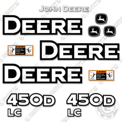 Fits John Deere 450D LC Decal Kit Excavator