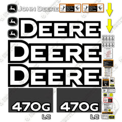 Fits John Deere 470G LC Decal Kit Excavator