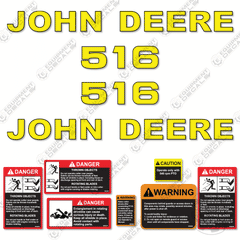 Fits John Deere 516 Decal Kit Rotary Cutter