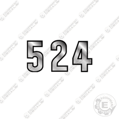 Fits John Deere 524 Decal Kit Tiller