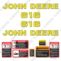 Fits John Deere 616 Decal Kit Rotary Cutter