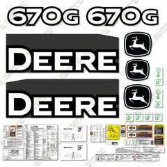 Fits John Deere 670G Decal Kit Motor Grader (2013) - Scraper
