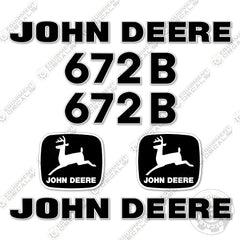 Fits John Deere 672B Motor Grader Decal Kit - Scraper