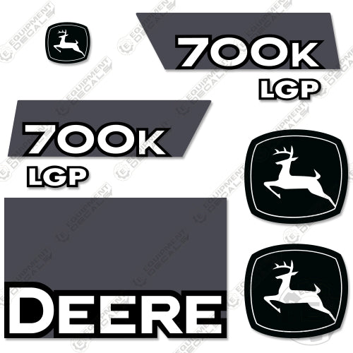 Fits John Deere 700K Dozer Crawler Decal Kit (Version 2)