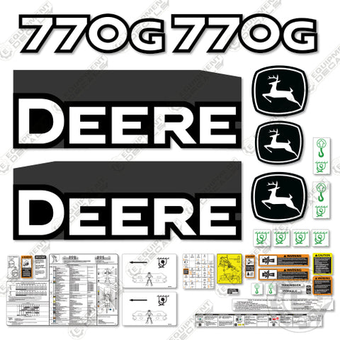 Fits John Deere 770G Decal Kit Motor Grader (2013) - Scraper