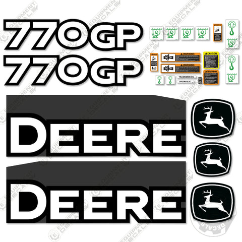 Fits John Deere 770GP Decal Kit Motor Grader (2013) - Scraper