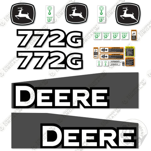 Fits John Deere 772G Decal Kit Motor Grader (2014-2019) - Scraper