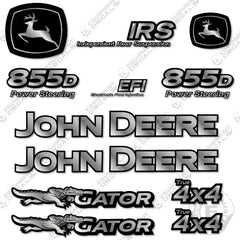 Fits John Deere Gator 855D Decal Kit (SILVER) Utility Vehicle